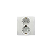 Priza schuko 2x2P+T, ivoar, LEGRAND NILOE