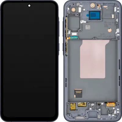 Display cu Touchscreen MP compatibil cu Samsung Galaxy A55 5G A556, cu Rama, Negru