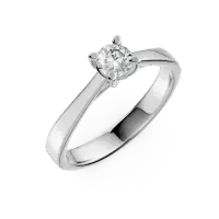 Inel de logodna din aur alb cu diamant solitaire de 0.3ct