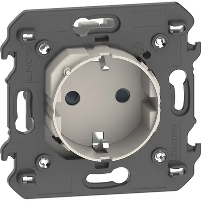 Priza 2 module conectata standard german Bticino Living Now KM4141AC, nisip