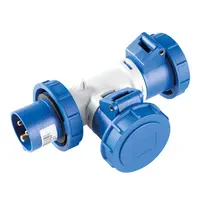 Ec690 Adaptor 1 Plug/2sockets 3p+e 16a Ip67
