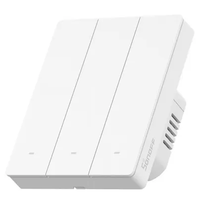 Intrerupator inteligent Sonoff M5-3C-80W, 3 canale, 10A, protocol Matter, alb 6920075777895