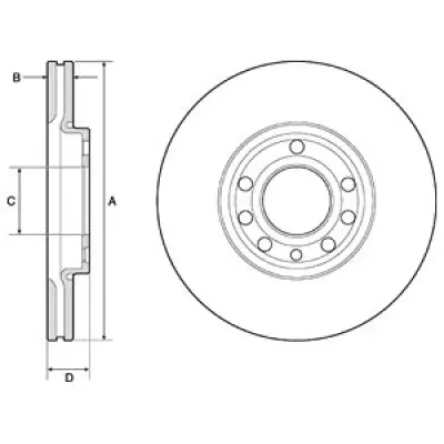 Disc frana DELPHI BG3713C