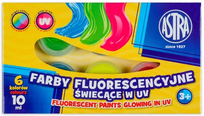 Vopsele fluorescente Astra - 6 culori 10 ml
