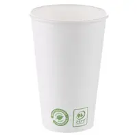 Pahare din Carton, 480 ml, Biodegradabile, Albe, 25 Bucati