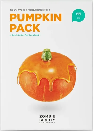Skin 1004 Zombie Beauty Masca pentru față Pumpkin Pack, 16 buc.