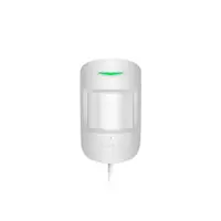 Detector de miscare PIR Ajax MotionProtect Plus Fibra WH, 12 m, 88 grade, pet immunity, 2000 m