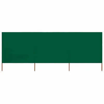 vidaXL Paravan anti-vânt cu 3 panouri, verde, 400 x 80 cm, textil