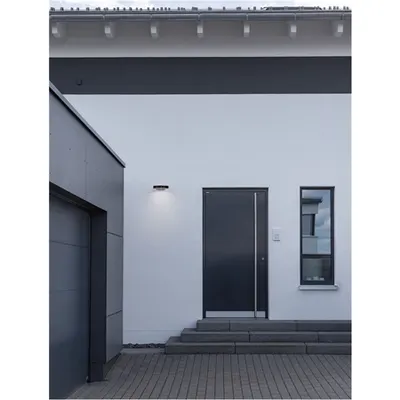 Aplica AIGO Inchis Anthracit Aluminiu turnat Aluminiu & Sticla clara LED 1.7W 3.7V 145Lm 3000K IP65 Solar Deschis cu Senzor