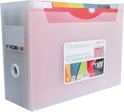 Suport pentru documente OfBox - Cu 10 dosare și 40 de stickere