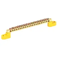 Neutral bus bars with two corner Izolators SHNI-6x9-22-U2-ZH