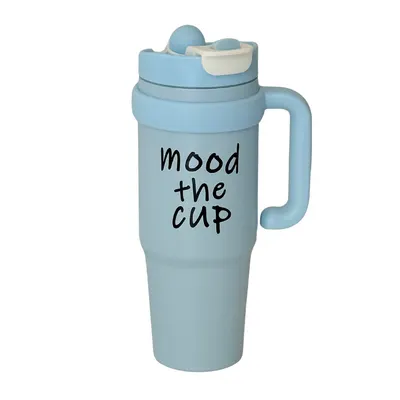 Termos Mood The Cup, Otel Inoxidabil interior, cu Pai si Maner, Bleu, 1000 ml,MIX14831