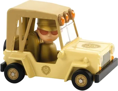 Mașinuță din metal Djeco Crazy Motors - Safari cu leu