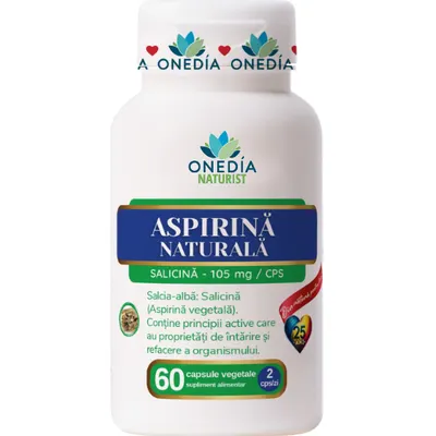 Aspirina Naturala Salicina 105mg 60cps vegetale