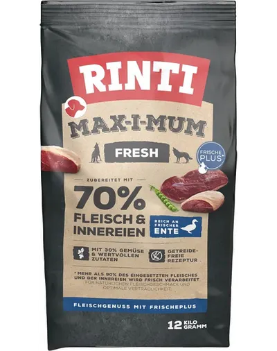 RINTI MAX-I-MUM Duck hrana uscata pentru caini adulti, cu rata 12 kg