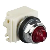 Lampa Octog. Ø 30 - Ip65 - Rosu - Bec Ba 9S - 230 V C.A./C.C. - Papuci