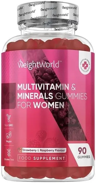 Multivitamin & Minerals Gummies For Women, 90 tablete de jeleu, Weight World