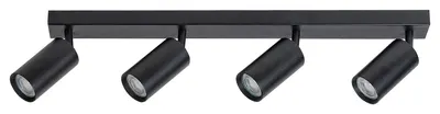 Proiector quadruplu Rabalux - Solo, GU10, 4 x MAX 25W, negru