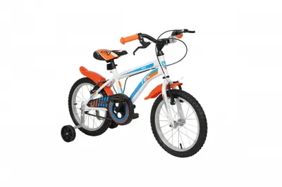 Bicicleta copii TEC Ares, culoare alb portocaliu, roata 16 , din otel