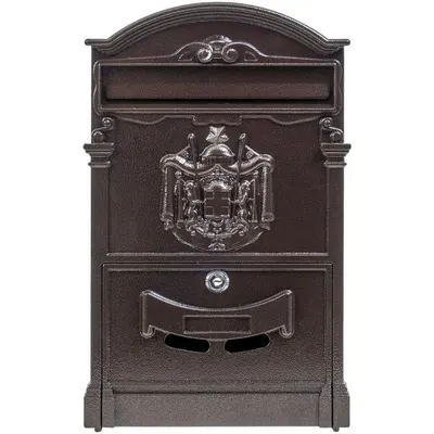 Cutie Postala pentru Exterior, Maro, Metal, 41 x 26 x 9 cm
