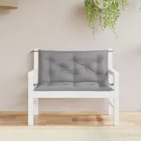 vidaXL Perne bancă de grădină 2 buc., gri, 100x50x7cm, țesătură oxford