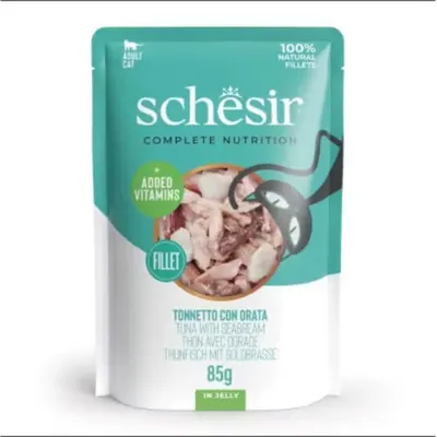 Hrana umeda pisici, Schesir, Ton si Dorada in Jeleu, 85 g