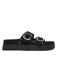 Papuci textil - Negru