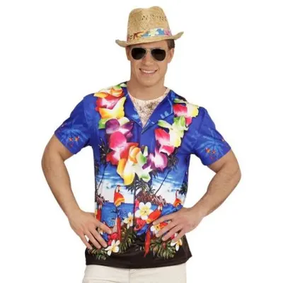 Tricou hawaii imprimeu 3d