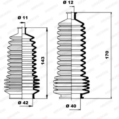 Burduf bieleta directie MOOG K150157