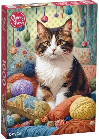 Puzzle Cherry Pazzi din 1000 piese - Pisică de tricotat