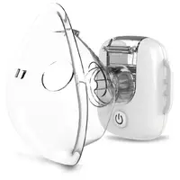 Aparat aerosoli copii, Lionelo, Nebi Air, Portabil, 2 masti incluse, Cu baterie incorporata, Autonomie de pana la 60 min., Cablu USB, >30 dB, Alb