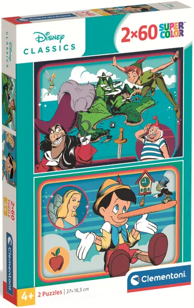 Puzzle pentru copii Clementoni din 2 x 60 piese - Personaje Disney