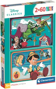 Puzzle pentru copii Clementoni din 2 x 60 piese - Personaje Disney