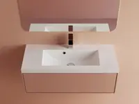 Lavoar incastrat din compozit, 80 x 39 cm, alb lucios, dreptunghiular, Foglia Jody