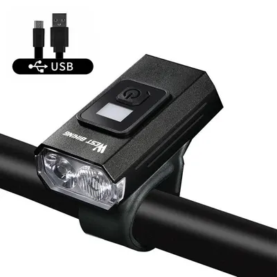 Far bicicleta, lampa frontala, 350lumeni, reincarcabil USB, potrivire universala