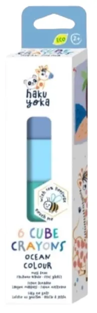 Cuburi de creioane cerate eco Haku Yoka - Ocean, 6 buc