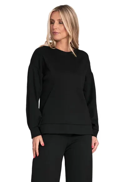 Hanorac dama tricot - croi lejer - negru