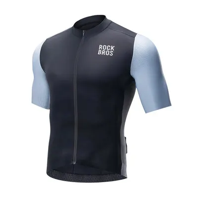 ROCKBROS, tricou ciclism bărbați, M/L, albastru-gri