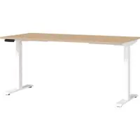 Birou reglabil cu blat cu aspect de lemn de stejar cu înălțime ajustabilă electric 80x160 cm Jet – Germania