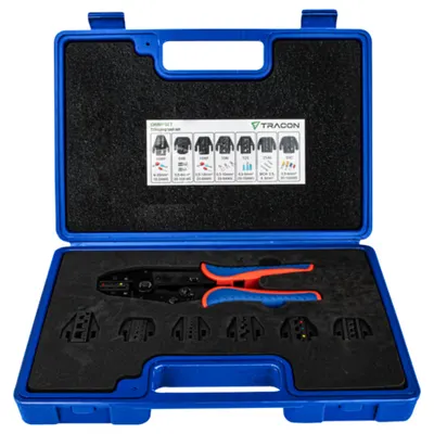 Presa de sertizat cu set de bacuri 7pcs