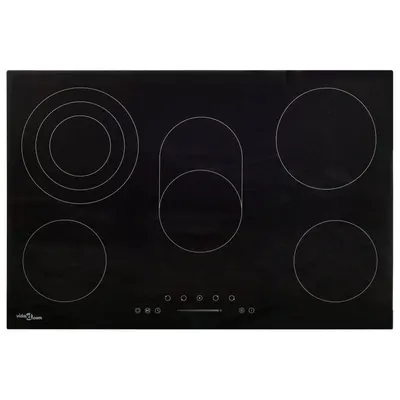 vidaXL Plită ceramică cu 5 arzătoare, control tactil, 90 cm, 8500 W