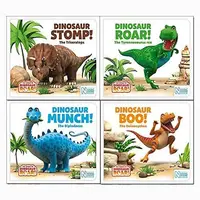 The World Of Dinosaur Roar Series Books 1 - 4 Collection Set (dinosaur Roar, Dinosaur Boo, Dinosaur Munch, Dinosaur Stomp)