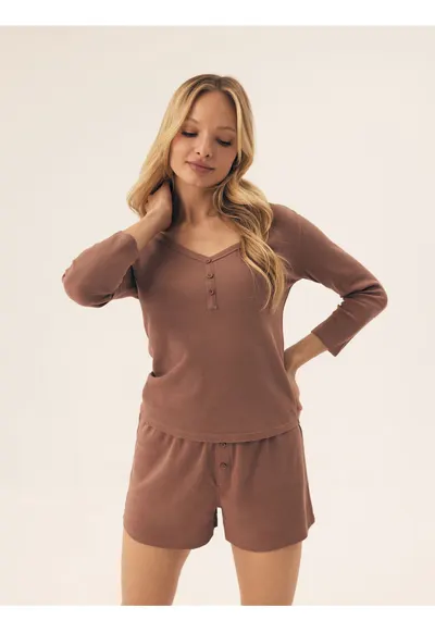 Pijama dama Vaffle Bej