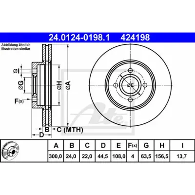 Disc frana ATE 24.0124-0198.1