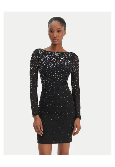 Rochie de cocktail - neagra - poliamida - pentru femei