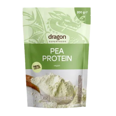 Pudra proteica din mazare galbena bio, 200g, Dragon Superfoods