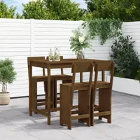 Gossi set mobilier bar de gradina, 5 piese, maro miere lemn masiv pin