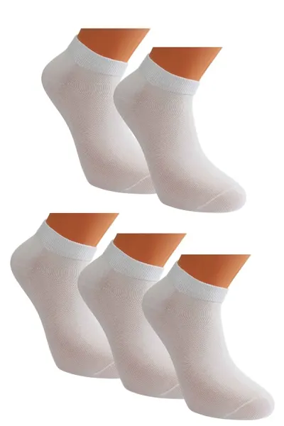 Sosete barbati albe tricot fin – set 5 perechi (Marime sosete: 43/46)