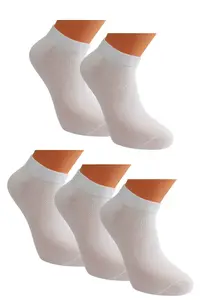 Sosete barbati albe tricot fin – set 5 perechi (Marime sosete: 43/46)