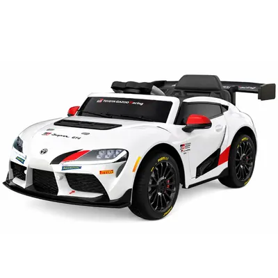 Masinuta electrica pentru copii, Toyota Supra GR, 12V 90W, telecomanda control parental, alba